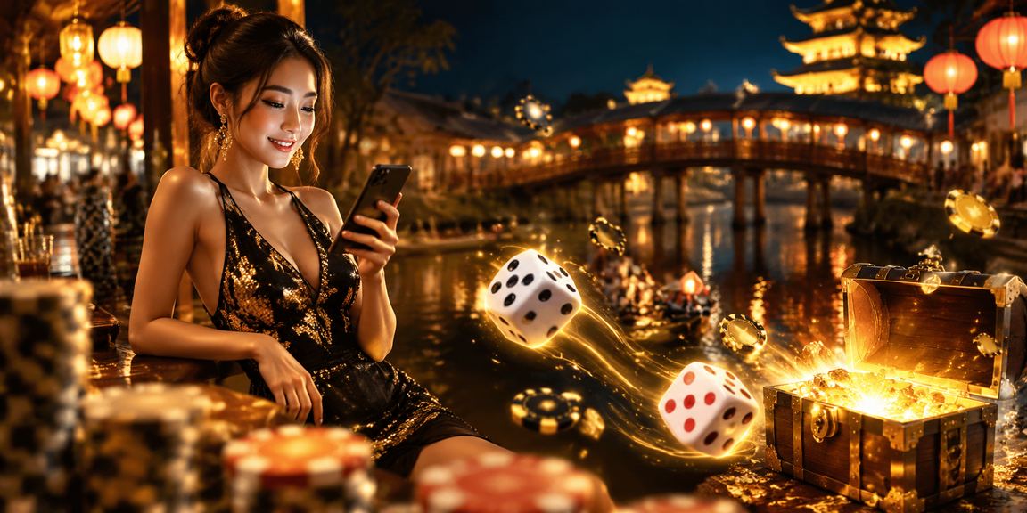 Người chơi tham gia Tài Xỉu tại chợ đêm Huế và thực hiện giao dịch qua điện thoại